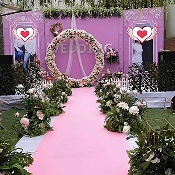 

Pink Aisle Runners Wedding Accessories Pink Aisle Runner Carpet Rugs for Step Repeat Display, Ceremony Parties and Events Indoor