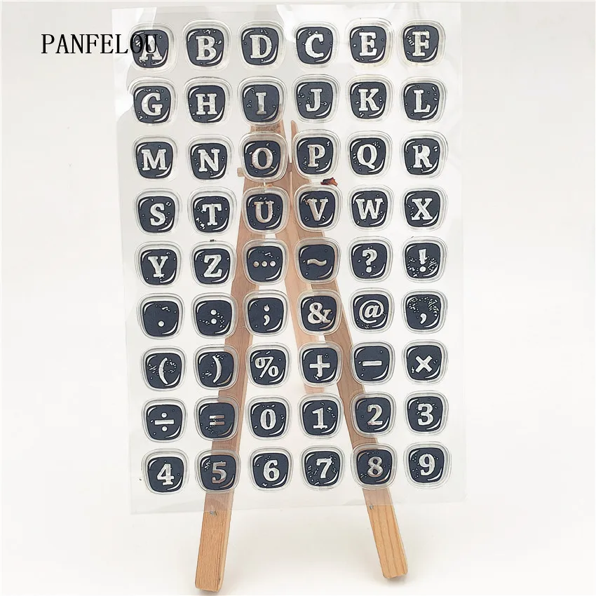 PANFELOU 11x16 см шоколадные буквы прозрачные силиконовые резиновые штампы мультфильм