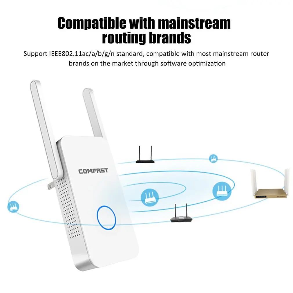CF-WR752AC Wi-Fi расширитель диапазона 1200 Мбит/с мини WiFi повторитель диапазона усилитель беспроводной N Мини маршрутизатор