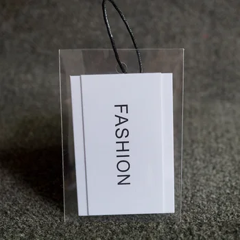 

Factory direct art paper shirt hang tags with string