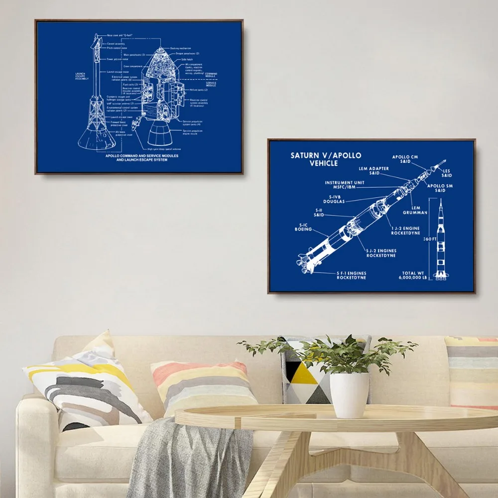 Rocket-Patent-Blueprint-Drawing-Science-Picture-Poster-Picture-Poster-Canvas-Print-Painting-Wall-Art-Living-Room