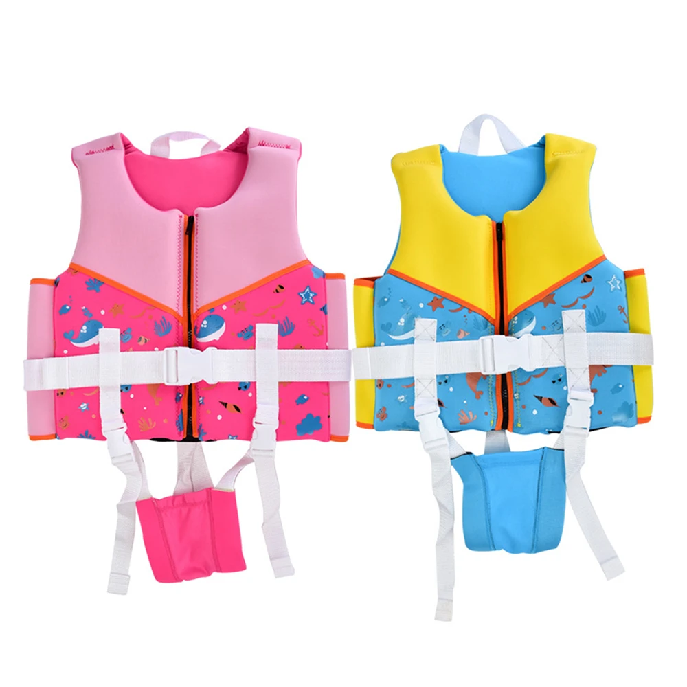 

New Neoprene Boy Girl Life Vest Jackets Child Swim Surfing Kids Water Sports Zipper Rescue Belt Safe Buckle Swimwear