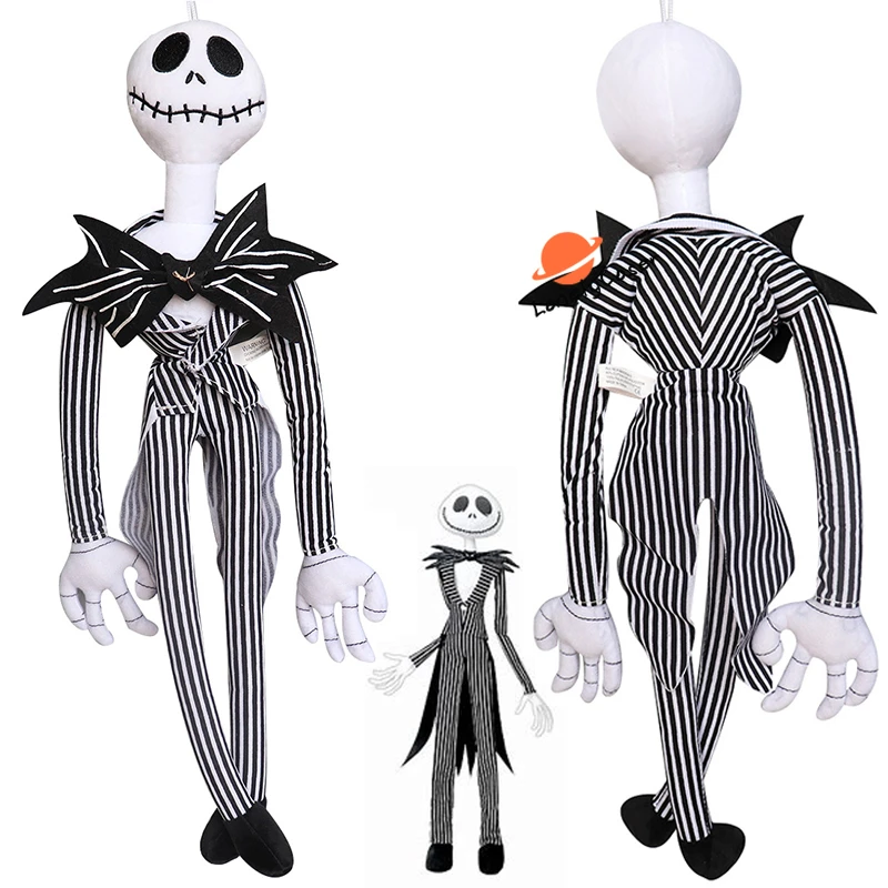 映画ナイトメアー ビフォア クリスマスジャック スケリントンコスプレ小道具黒スケルトン図ビッグ人形ハロウィンクリスマスプレゼント マスコット Aliexpress