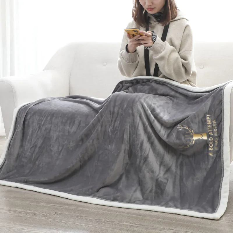 Grey Golden Deer Новорождённый одеяло мультфильм мягкая фланель младенец пеленка конверт завернуть девочка мальчик коляска детский одеяло одеяло - Цвет: Grey Golden Deer