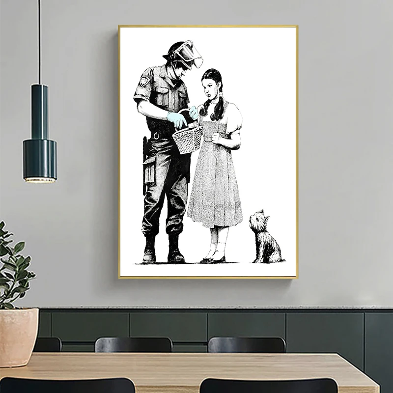 Banksy граффити искусство поцелуй мир Скандинавская Картина на холсте плакат и