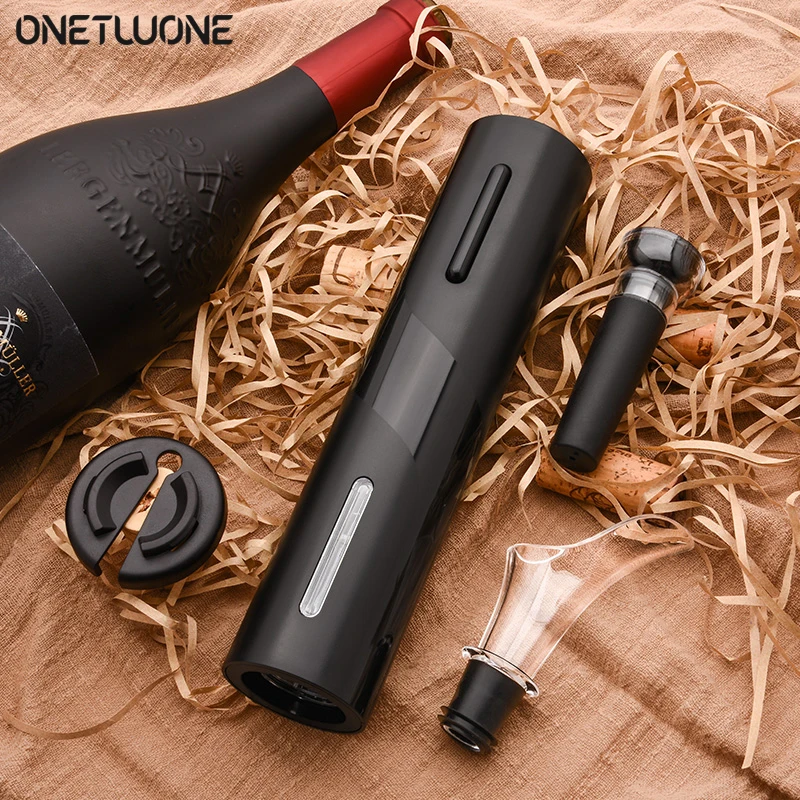 Elektryczny otwieracz do wina USB, automatyczny, ładowalny korkociąg, otwieracz do butelek wina z obcinaczem do folii, akcesoria kuchenne - AliExpress Dom i Ogród
