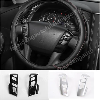 

2pcs For Nissan Armada Patrol Y62 2017-2019 Carbon fiber Matte Interior Steering Wheel Cover Trim Car accessories