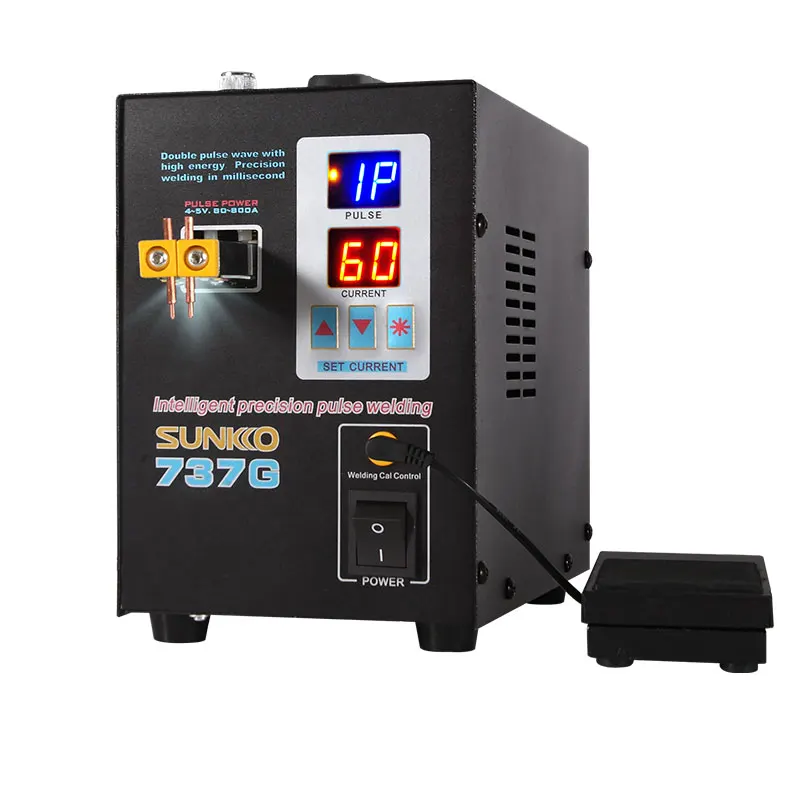 BS 737G Cheap 18650 Small Spot Weld Machine Microchip Controlled  2 Mode in 1 Power Saving Pedal Welder Equipment for Batteries treadle pedal foot type power frequency ac sport mash welder welding machine manufacturing plant spare parts spot welding