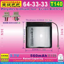  2pcs [T140] 3.7V 560mAh [643333] NTC;Polymer Li-Ion Battery for Wireless Bluetooth Headset Beats Studio2.0 AEC643333 PA-BT05 