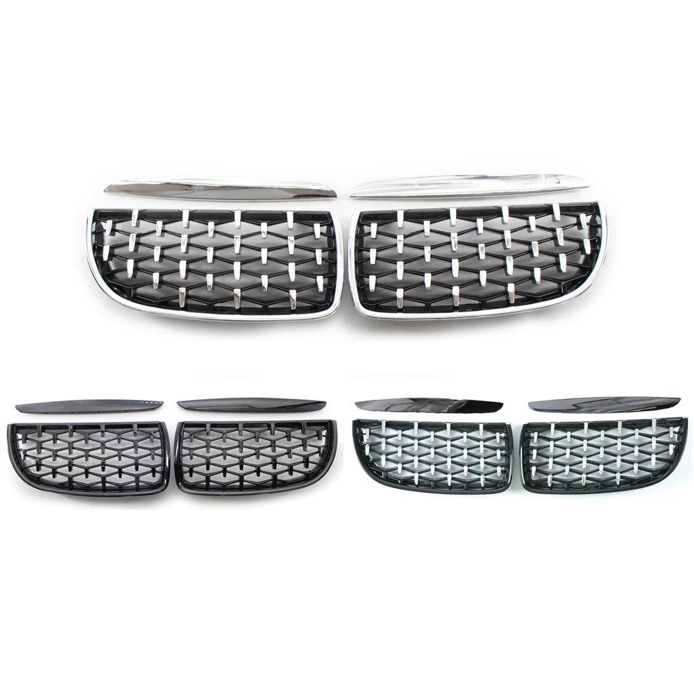 Алмазный гриль для BMW 3 серии E90 E91 318i 320i 325i 328i 2005 2006 2007 2008 глянцевые черные решетки