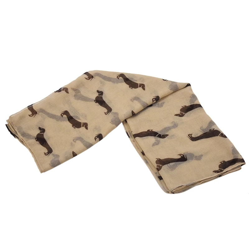 Beige Колбаса Одежда для собак животных Дамский шарф шаль мягкость 180x90 см - Цвет: Beige