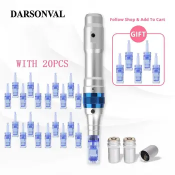 

DARSONVAL Dr.Pen Electric Wireless Auto Ultima A6 Professional Microneedling Pen With 20Pcs Buckle Round nano Needle Replacement