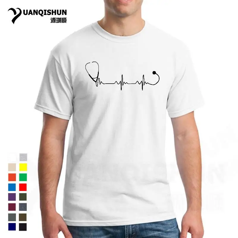 Heartbeat of Echoscope Doctor футболки мужские топы Модные 16 цветов хлопковые с коротким