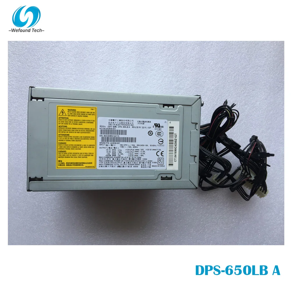Блок питания для рабочей станции HP XW6600 618 Вт 442036-001 440859-001 DPS-650LB A Высокое качество
