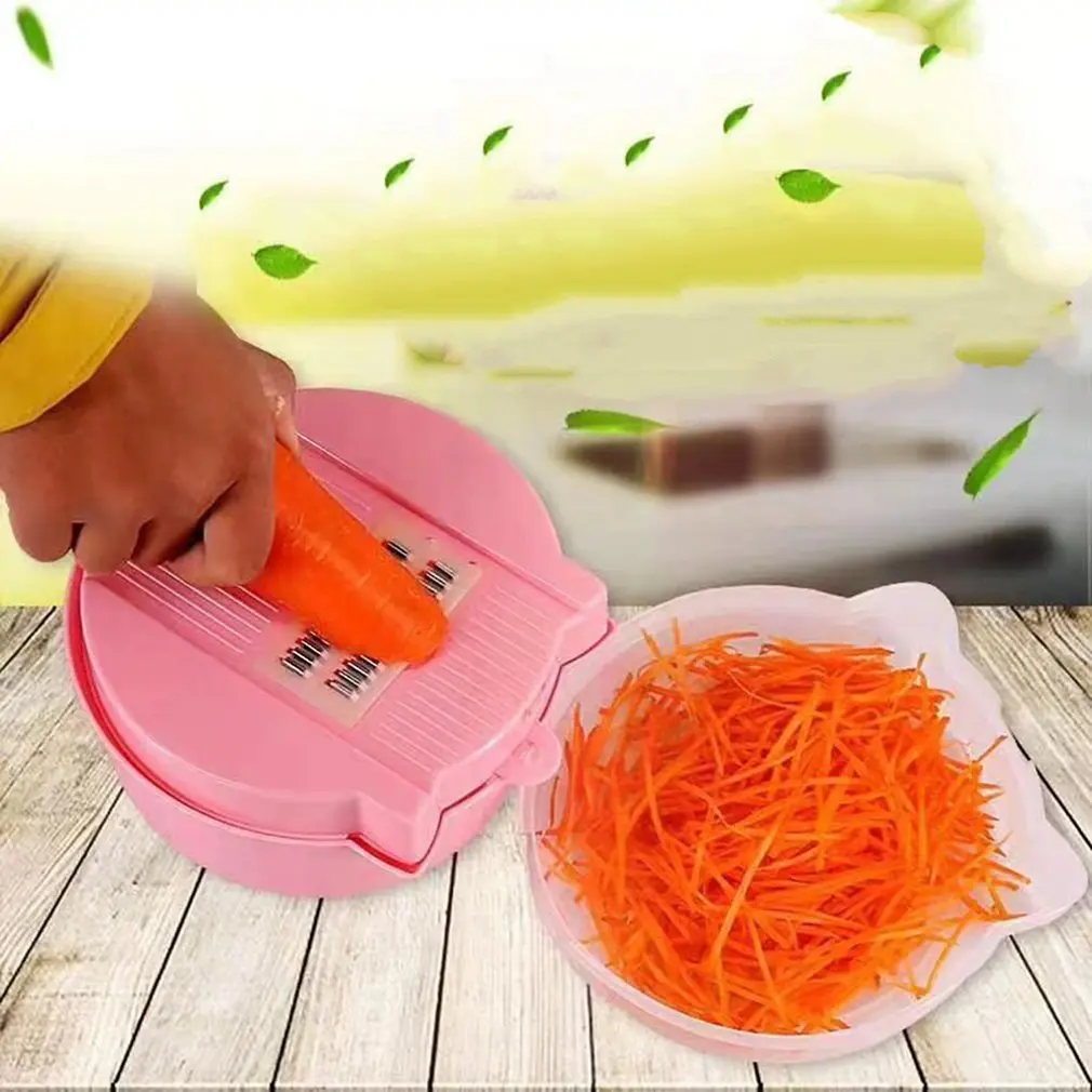 Creative Storage Multi-Purpose Chopper Plastic Kitchen Multi-Function Chopper Plastic Utensils 9Pcs Set