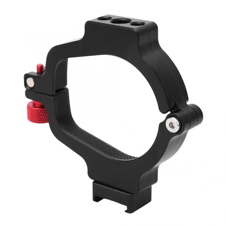 Ручной карданный стабилизатор длинная Подставка Кронштейн держатель кольцо с 1/4 дюймовым отверстием для вспышки Световой монитор черный