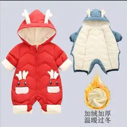 Barboteuse en coton pour nouveau né, vêtements rembourrés en velours pour nouveau né, automne/hiver 