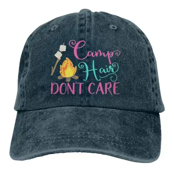

Causal Unisex Baseball Hat Camp Hair Don't Care Adjustable Fashion Denim Cap