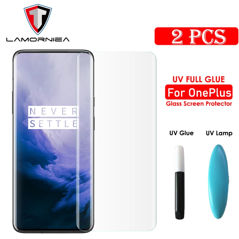 Закаленное УФ стекло BoeYink для Oneplus 7T Pro 100D UV полное жидкое клеевое Защитное экрана 7
