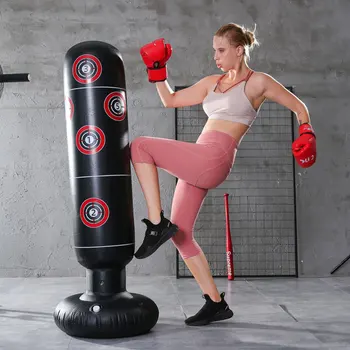 

1.5 / 1.6M Inflatable Boxing Punching Bag Stress Punch Tower Speed Bag MMA Target Bag For Children Adult Tumbler Sandbag