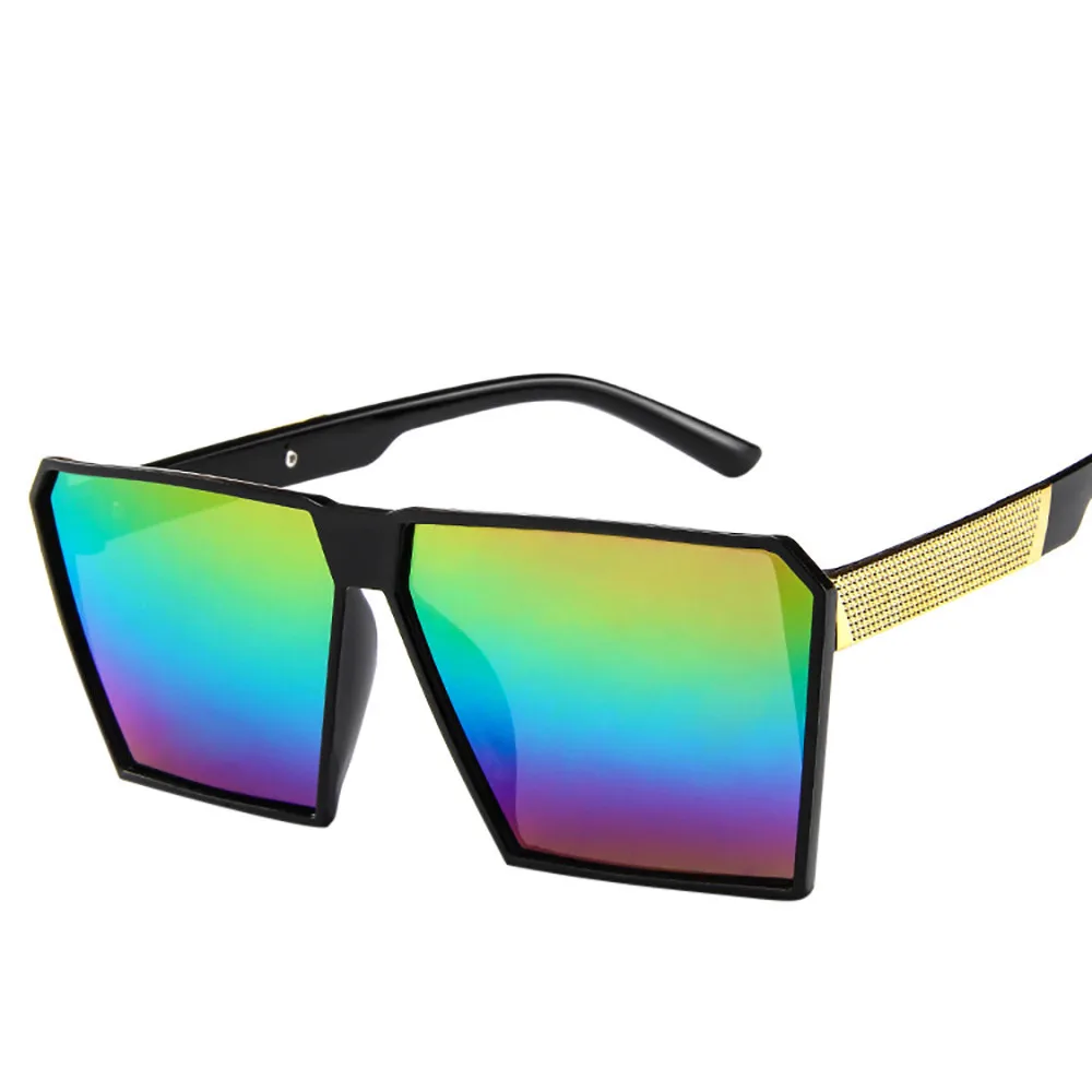 Модные женские и мужские негабаритные Квадратные Солнцезащитные очки, винтажные Ретро солнцезащитные очки#25 - Цвет: D