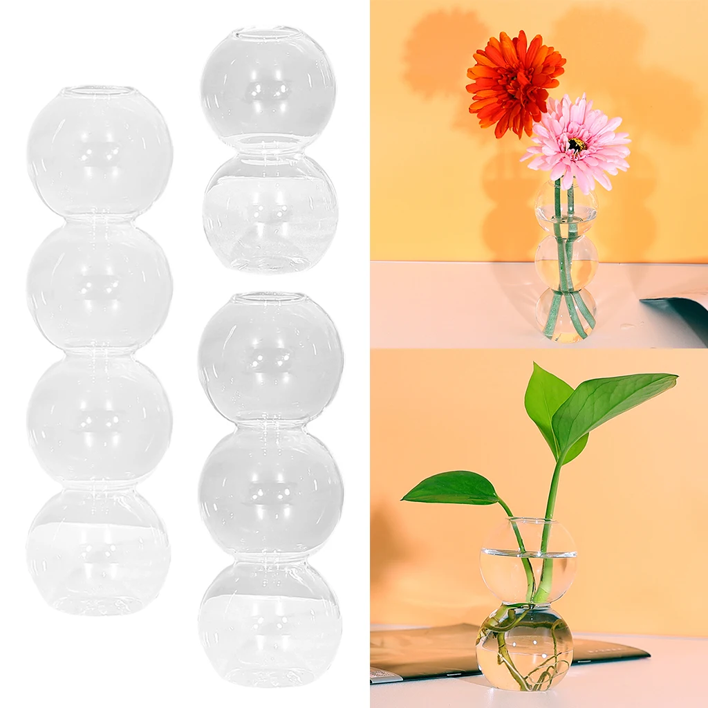 Hydroponic Vase Plant Glass Tube Transparent Wooden Frame Coffee Shop Room Decor Desk | Дом и сад