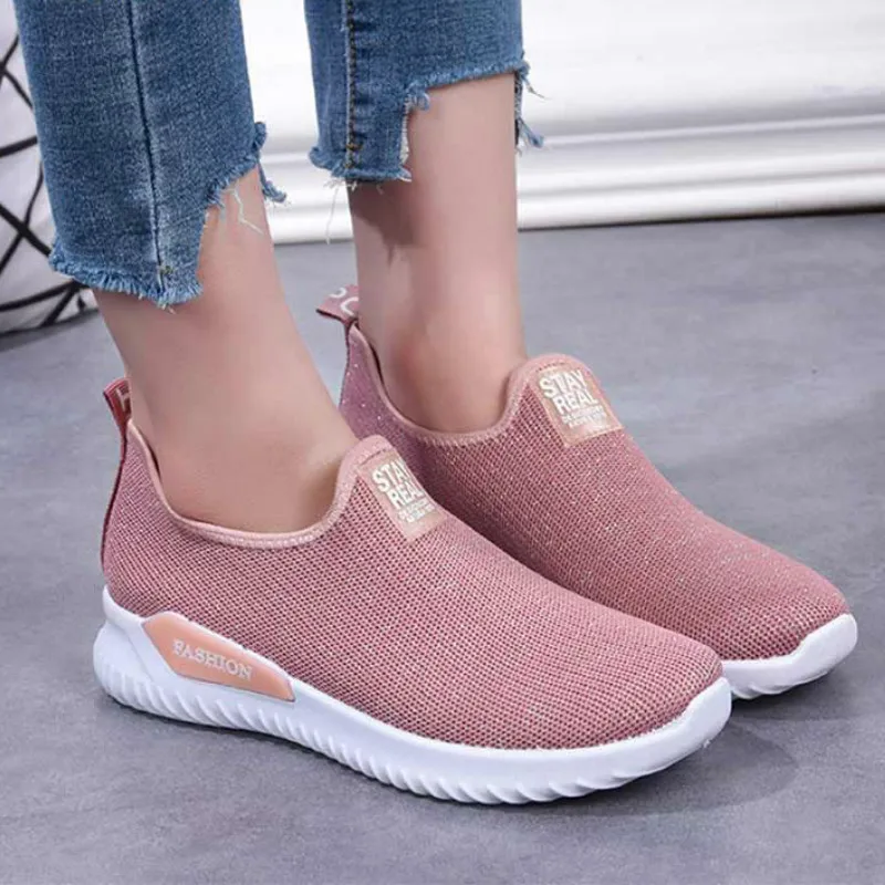 Летние женские кроссовки; носки; обувь; tenis feminino; сетчатые дышащие кроссовки на платформе; обувь без застежки на плоской подошве; zapatillas Mujer