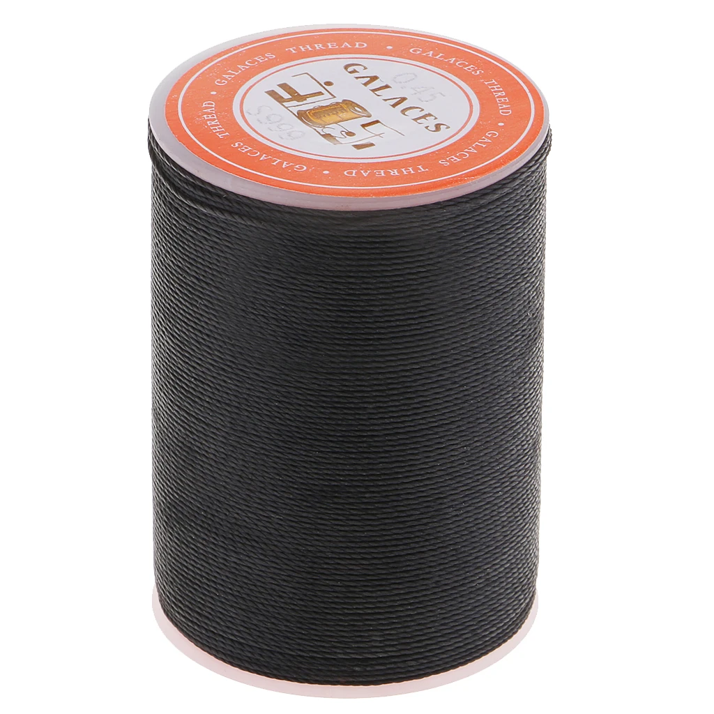 Black 93 Yard Polyester Wax Waxed Cord Making Bracelet Beading Sewing Wire Thread Stitching Elastic Crystal Stretch String Cord Craft - Цвет: Black