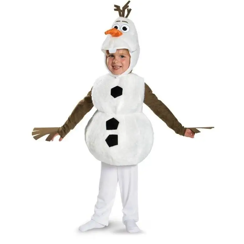 Olaf Costume For Toddler Kids Halloween Cosplay Favorite Cartoon Movie Snowman Party Dress-up Animals Performance Show Role Play
