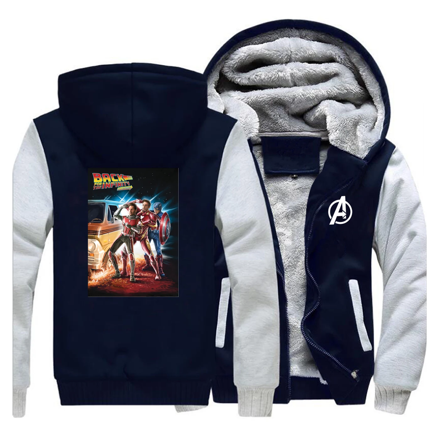 Мода Marvel Новая зимняя мужская модная верхняя одежда ветровка мужские теплые куртки с капюшоном повседневное спортивное пальто