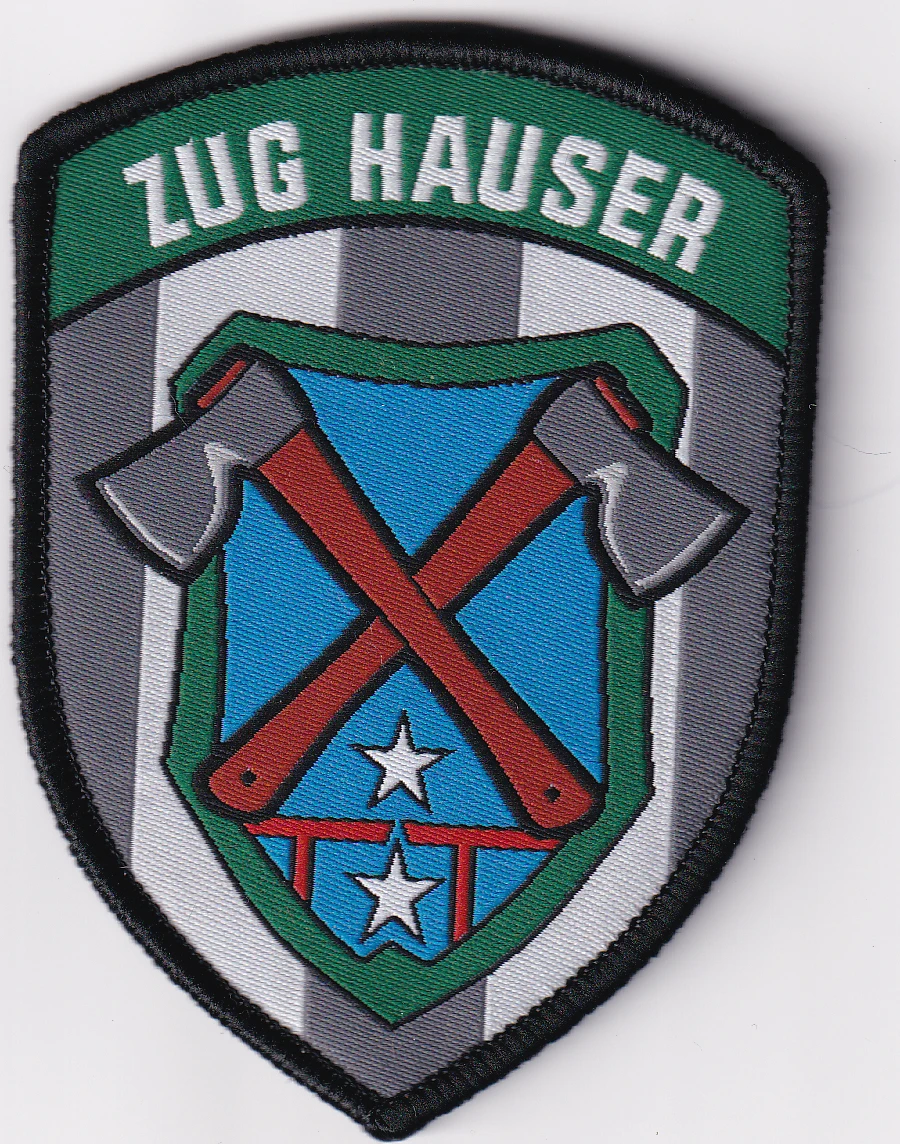 

Custom display of woven label patch: zug hauser
