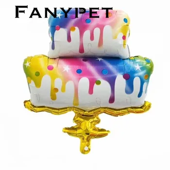 

108*73 Carnival cake balloons rainbow tassel cloud colorful birthday cake balloons unicorn combination children birthday party