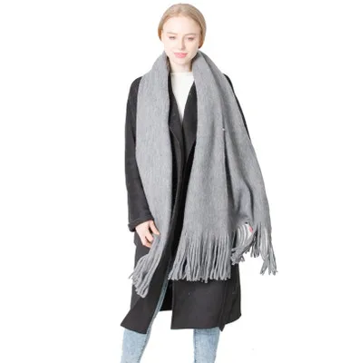 automne hiver femme laine écharpe femmes cachemire foulards larges treillis Long châle couverture pour emmailloter chaud