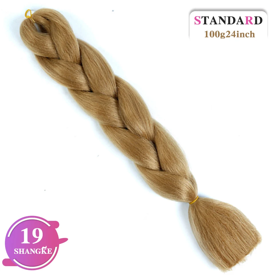 Хорошее качество Длинные Омбре Джамбо синтетические плетеные волосы крючком блонд розовый пряди синих волос для наращивания огромные косы HOUYAN - Цвет: 1B/30HL