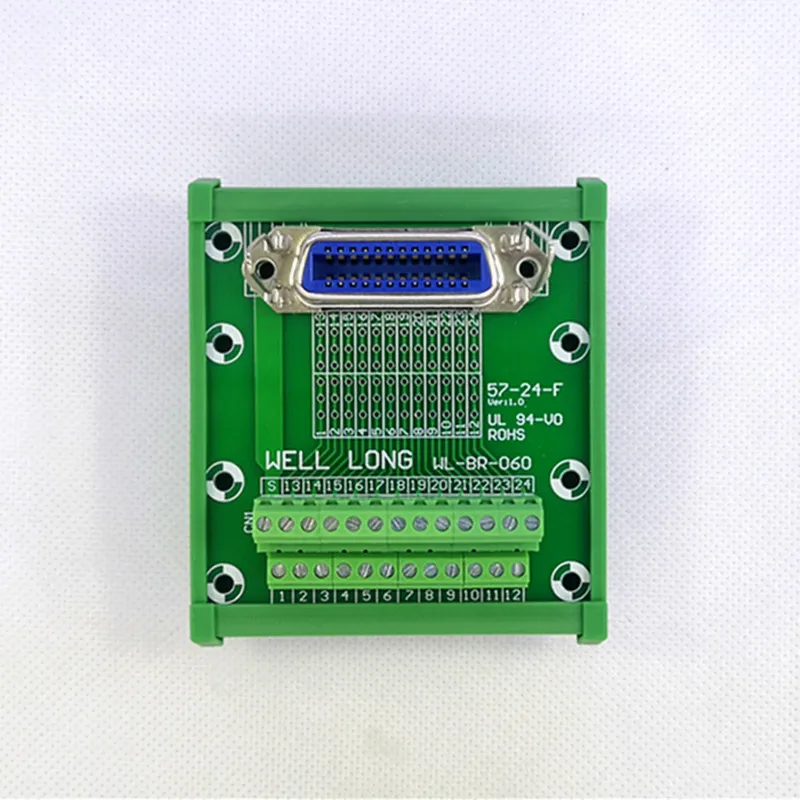 Крепление на din-рейку серии 57 24-Pin 0,08" гнездовой разъем Breakout Board