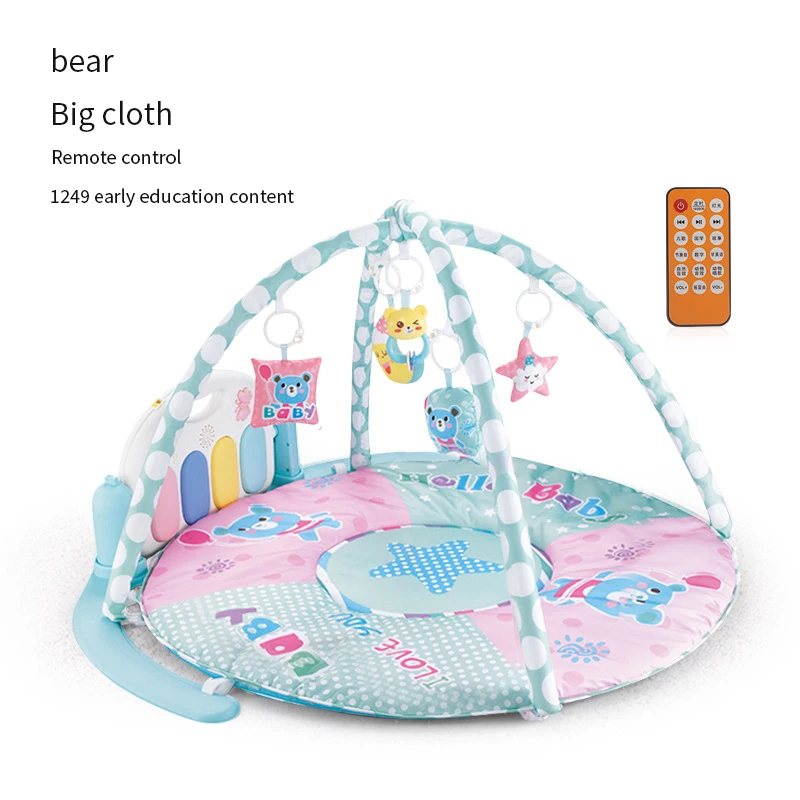 Мультфильм 0-12 monate Baby Spielzeug Bett kinderwaga детский мобильный телефон для новорожденных - Цвет: bear blue 1249