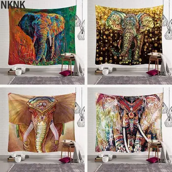 

Wall Hanging tapestry Indian style Elephant Throw Yoga Mat for Home Bedroom Decor Mandala Polyester 150*150 CM Square Tapestry
