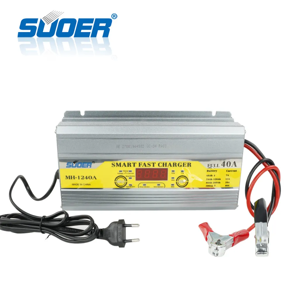 Suoer【 Battery charger 】LCD display charger Fully Auto Digital battery  Charger (MH-1240A)