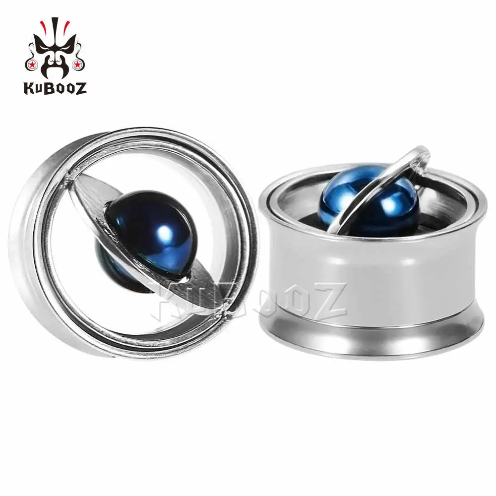 KUBOOZ Винтовые Туннели с заглушками для ушей расширитель из нержавеющей стали