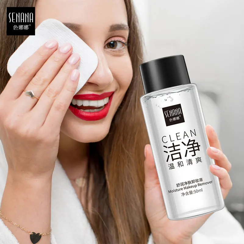 

SENANA Makeup Remover Liquid Deep Cleansing Water Fresh Gentle Liquid Natural Whitening Purifying Remover Skin Care 50ml
