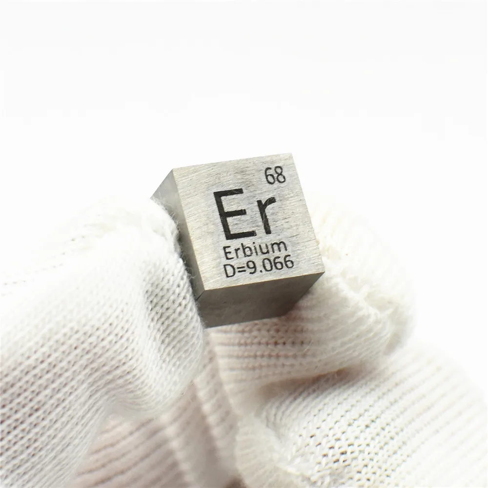 Металлический кубик Erbium редкоземельный для коллекции элементов хобби