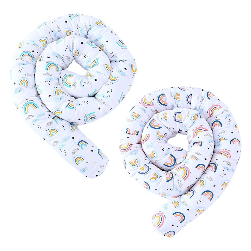 Baby Crib Bumper Bed Safe Long Cotton Pillow Anti-collishion Cot Infant Sleep Protector Newborn Room Decoration | Мать и ребенок