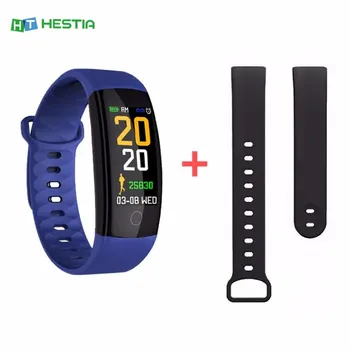 

QS01 Color Screen Smart Watch 1000mAh Large Capacity Touch Control Smart Band Sleep Heart Rate Monitoring USB Smart Bracelet