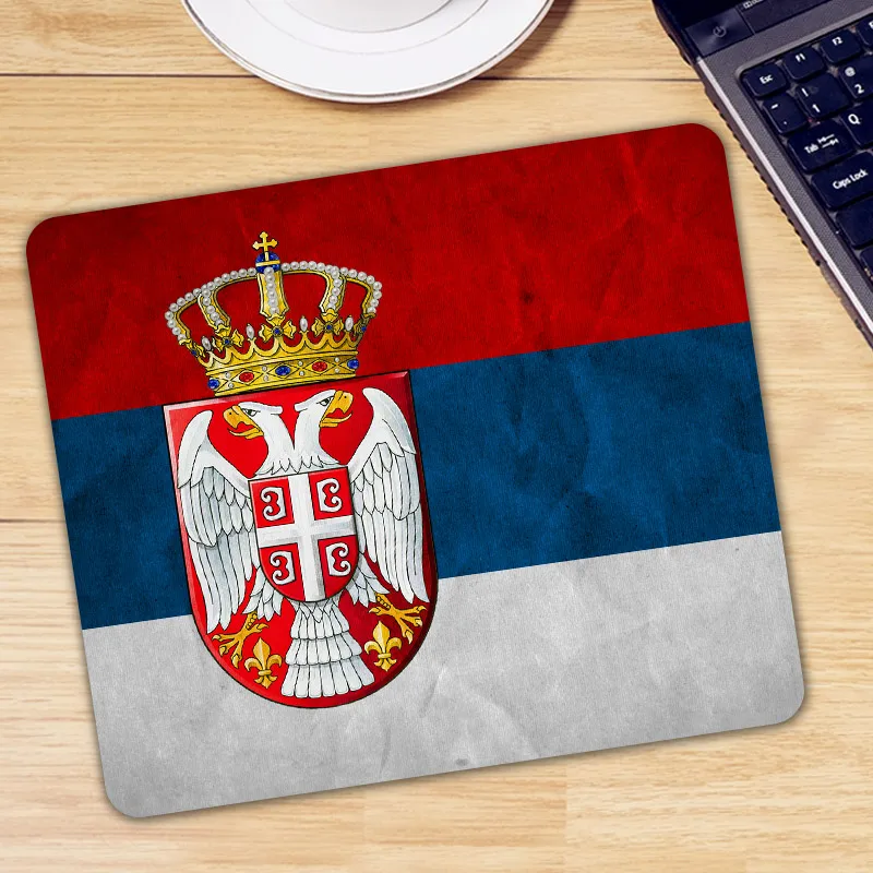

Serbia Flag Mouse Pad Rubber Thicken Mouse Pad Mouse Mat for MacBook Xiaomi Lenovo