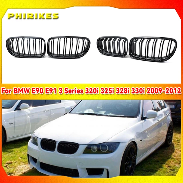 Car Front Grille Gloss Black Inlet Grille For BMW E90 E91 LCI 3-Series  Sedan Wagon 2009 2010 2011 2012