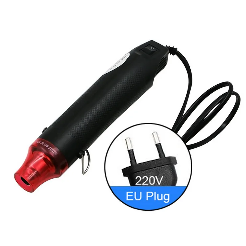 220V Black 220 В/110 В/230 В мини Тепловая пушка портативная электрическая тепловая пушка ручной термоусадочный термоинструмент для самостоятельного тиснения Тепловая пушка 1 шт. Новинка - Цвет: 220V Black