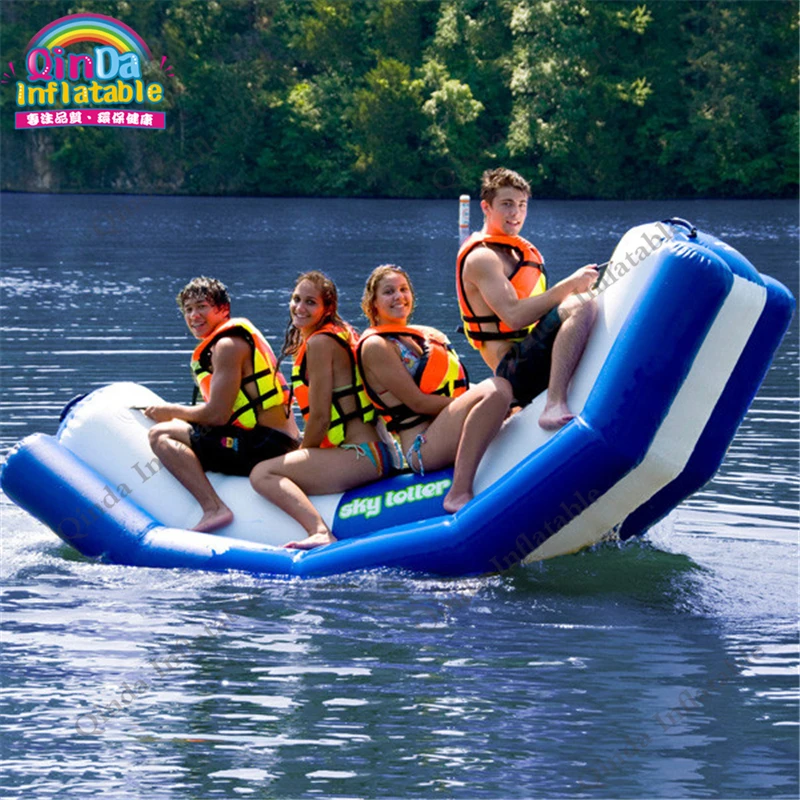 

China water sport game kid and adult toy inflatable floating seesaw