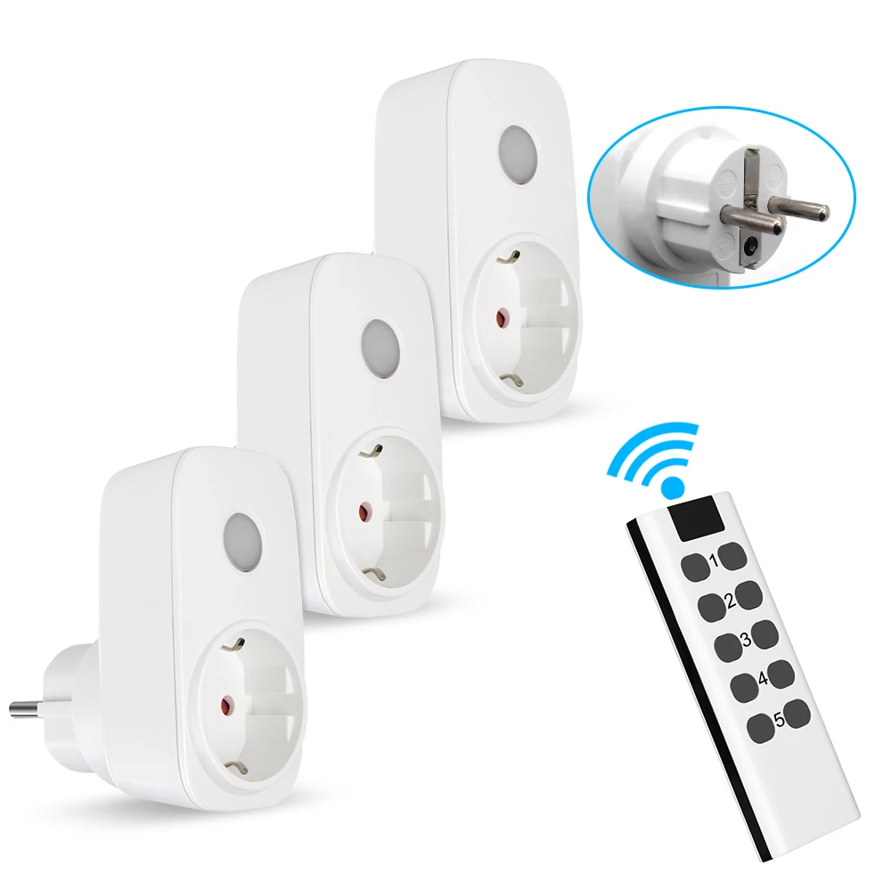 MSLE Universal Smart Home Socket Wireless 433Mhz RF Remote Control Outlet Compatible Broadlink RM4 Pro For Smart Home Automation 