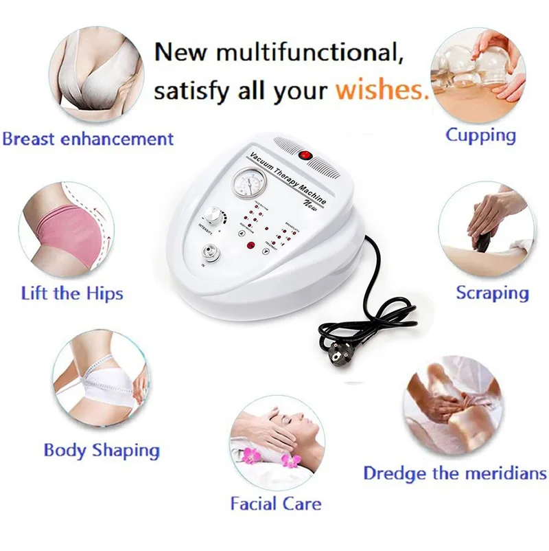 Vacuum Therapy Massage 24 Blue Cups Touch Screen Breast Enlargement Pump Butt Lifting Vacuum Therapy Body Cupping Guasha Massage