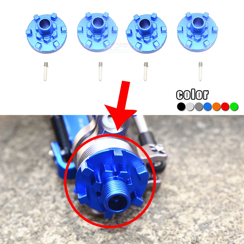

4pcs GPM metal Aluminum alloy Reinforced Dragon claw Hexagonal Adaptor Adopter for 1/10 E-REVO 2.0 86086-4 Monster Truck